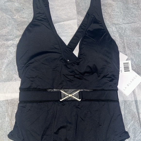 La Blanca size 8 black swimsuit - Picture 2 of 6